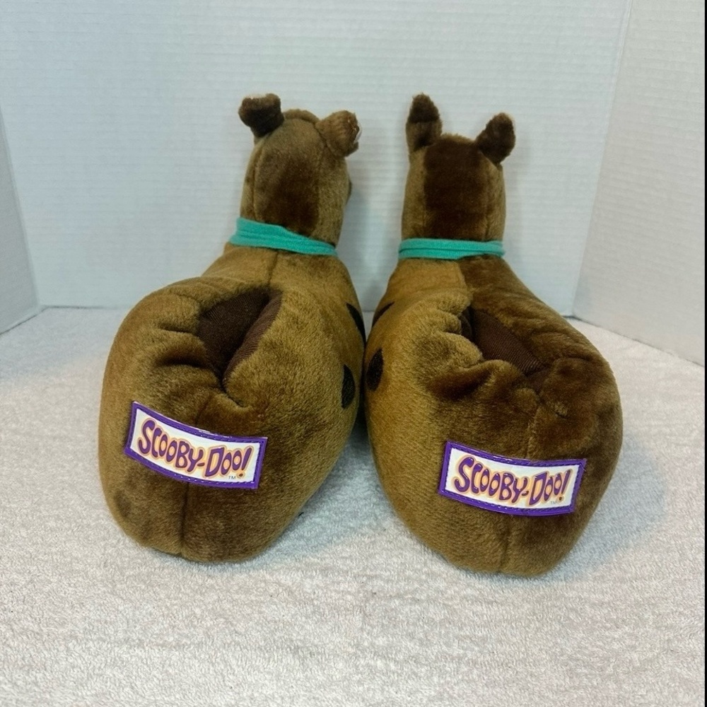 Cartoon Network Scooby Doo Slippers Brown Unisex (M) 7/8 Vintage 90's - Picture 3 of 6